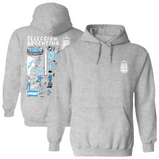 Женская Толстовка Argentina National Team Vive La Fete Impressions Artwork - Gray