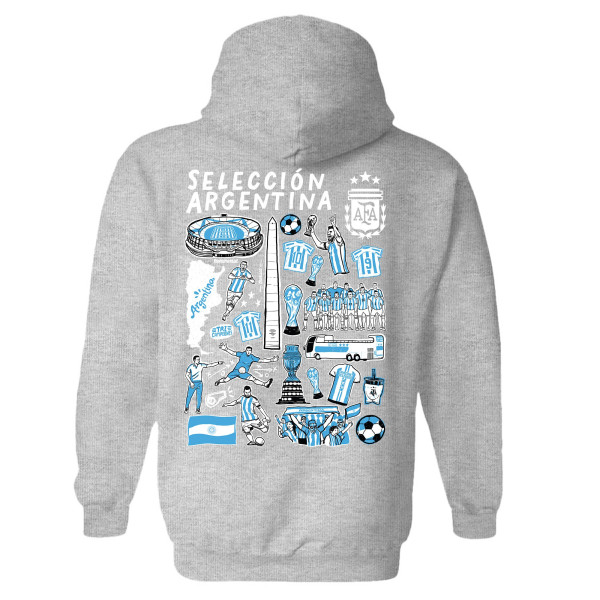 Женская Толстовка Argentina National Team Vive La Fete Impressions Artwork - Gray