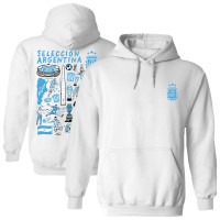 Женская Толстовка Argentina National Team Vive La Fete Impressions Artwork - White