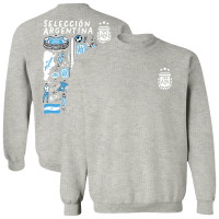 Женская Свитшот Argentina National Team Vive La Fete Impressions Artwork Pullover - Gray