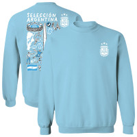 Женская Свитшот Argentina National Team Vive La Fete Impressions Artwork Pullover - Light Blue