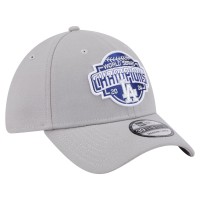 Бейсболка Los Angeles Dodgers New Era Gray 2024 World Series Champions 39THIRTY