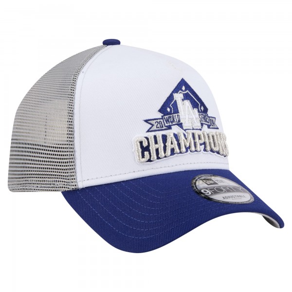Бейсболка Los Angeles Dodgers New Era White 2024 World Series Champions 9FORTY