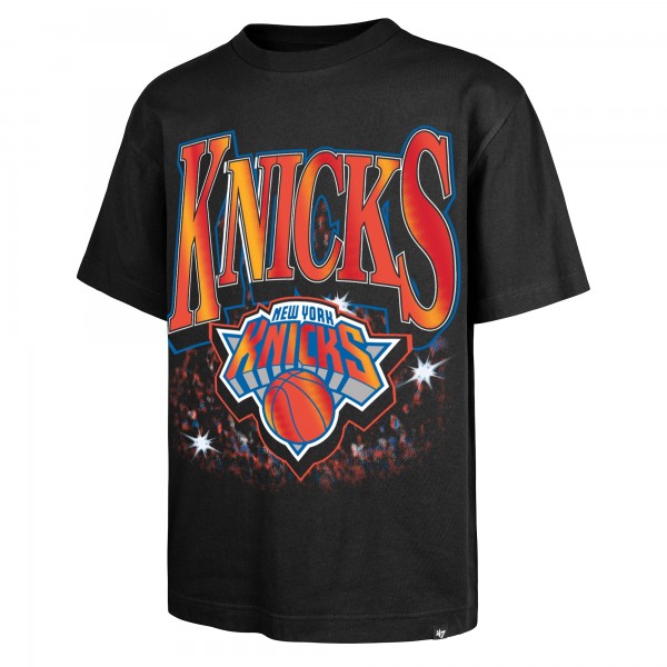 New York Knicks 47 Black Past Champs Collection Flashbulb Foundation T-Shirt