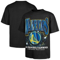 Golden State Warriors 47 Black Past Champs Collection Flashbulb Foundation T-Shirt