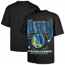 Golden State Warriors 47 Black Past Champs Collection Flashbulb Foundation T-Shirt