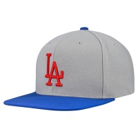 Бейсболка Los Angeles Dodgers Mitchell & Ness Gray Cooperstown Collection Basic Flip