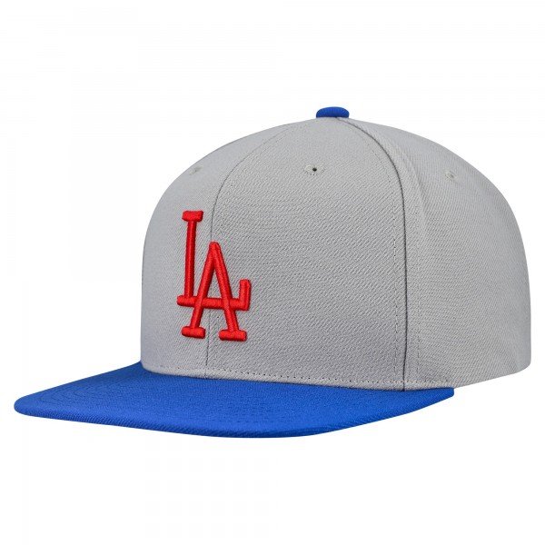 Los Angeles Dodgers Mitchell & Ness Gray Cooperstown Collection Basic Flip Snapback Hat