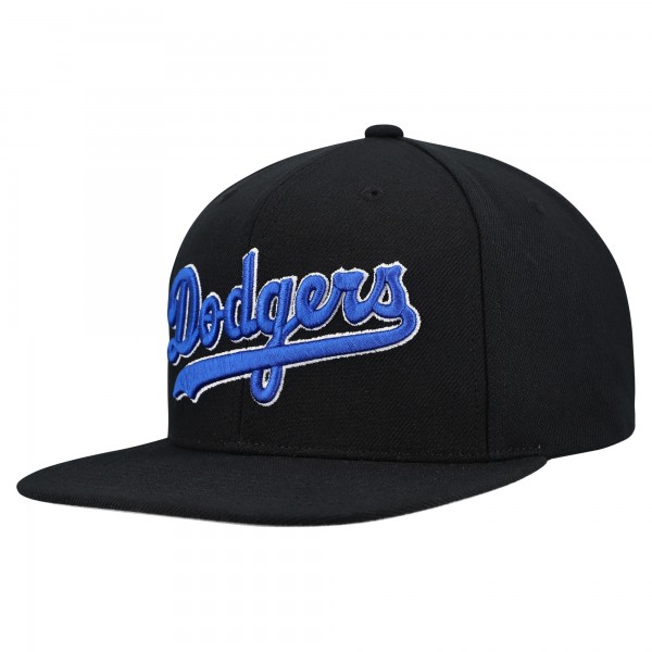 Los Angeles Dodgers Mitchell & Ness Black Cooperstown Collection Basic Flip Snapback Hat