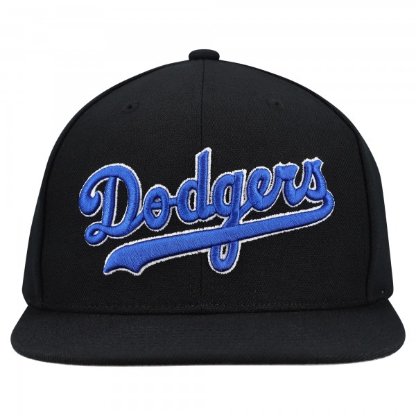 Los Angeles Dodgers Mitchell & Ness Black Cooperstown Collection Basic Flip Snapback Hat