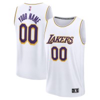 Игровая джерси Подростковая Los Angeles Lakers Fanatics White Fast Break Custom Replica - Association Edition