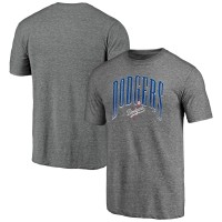 Los Angeles Dodgers Heather Gray Line Corps Tri-Blend T-Shirt