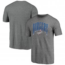 Los Angeles Dodgers Heather Gray Line Corps Tri-Blend T-Shirt