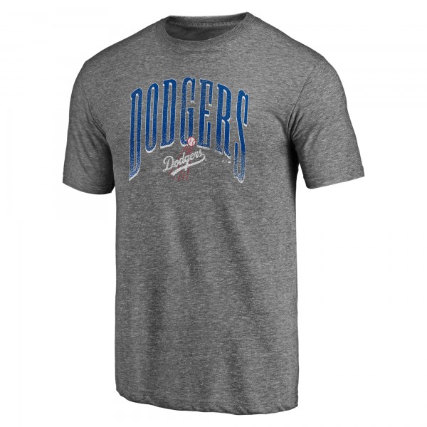 Los Angeles Dodgers Heather Gray Line Corps Tri-Blend T-Shirt