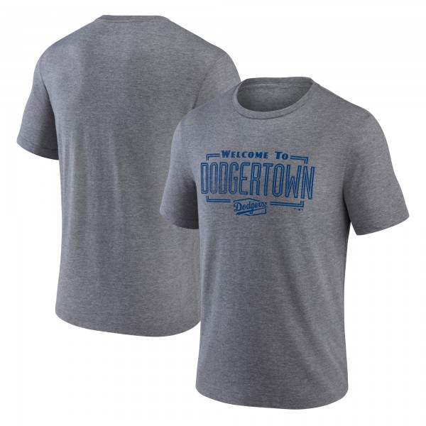 Los Angeles Dodgers Heather Gray Dodgertown Tri-Blend T-Shirt
