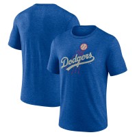 Los Angeles Dodgers Royal Cooperstown Series Sweep Tri-Blend T-Shirt