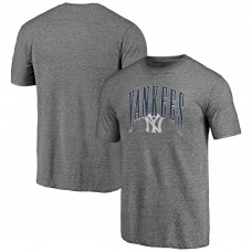 New York Yankees Heather Gray Line Corps Tri-Blend T-Shirt