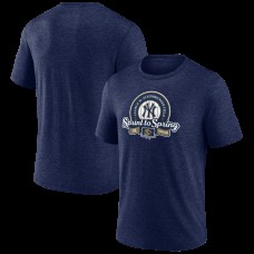 New York Yankees Navy Sprint To Spring Tri-Blend T-Shirt