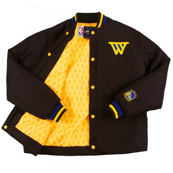Куртка на кнопках Golden State Warriors JH Design Black Statement Edition