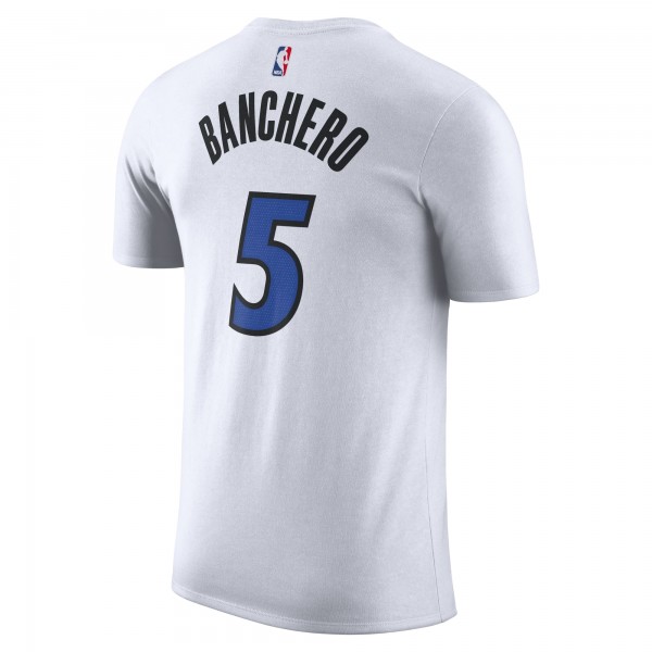 Orlando Magic Paolo Banchero Nike White Association Edition Name & Number T-Shirt