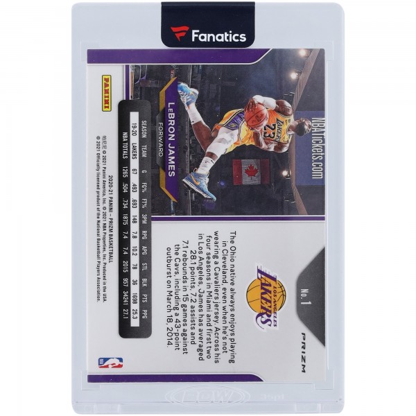 LeBron James Los Angeles Lakers 2020-21 Panini Prizm Silver Prizm #1 Card