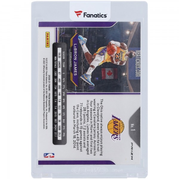 LeBron James Los Angeles Lakers 2020-21 Panini Prizm Red Ice Prizm #1 Card