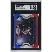 LeBron James Los Angeles Lakers 2020-21 Panini Prizm Red White Blue Prizm #1 SGC Authenticated 8.5 Card