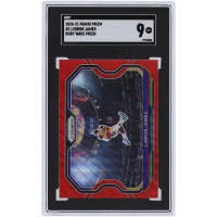 LeBron James Los Angeles Lakers 2020-21 Panini Prizm Ruby Wave Prizm #1 SGC Authenticated 9 Card