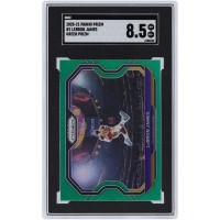 LeBron James Los Angeles Lakers 2020-21 Panini Prizm Green Prizm #1 SGC Authenticated 8.5 Card