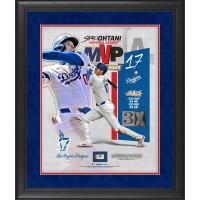 Shohei Ohtani Los Angeles Dodgers Fanatics Authentic 2024 National League MVP Framed 16 x 20 Collage with Game-Used Baseball from the 2024 Season