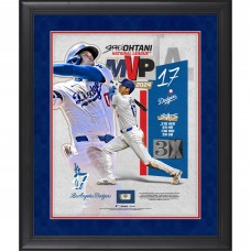 Shohei Ohtani Los Angeles Dodgers Fanatics Authentic 2024 National League MVP Framed 16 x 20 Collage with Game-Used Baseball from the 2024 Season
