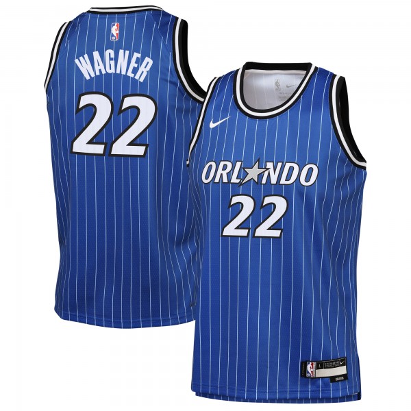 Игровая джерси Подростковая Orlando Magic Franz Wagner Nike Blue Icon Edition Swingman