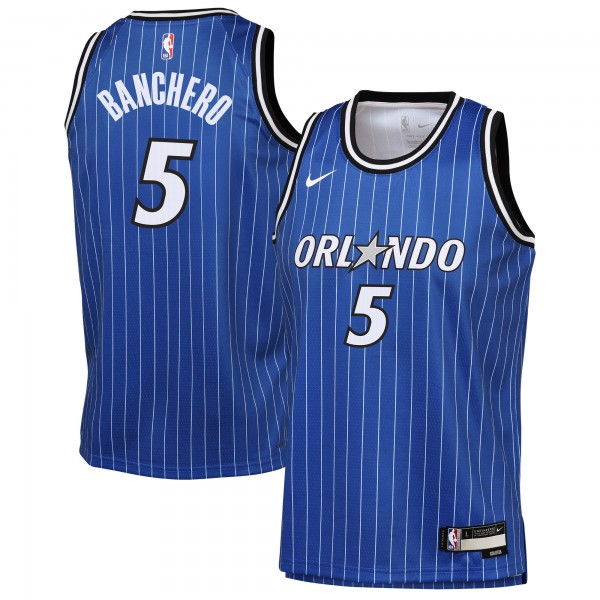Игровая джерси Подростковая Orlando Magic Paolo Banchero Nike Blue Icon Edition Swingman