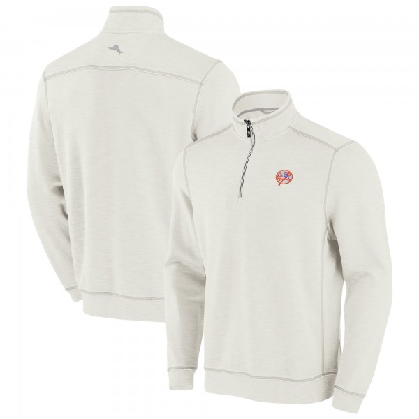 Кофта New York Yankees Tommy Bahama Cream Sport Tobago Bay Tri-Blend Half-Zip