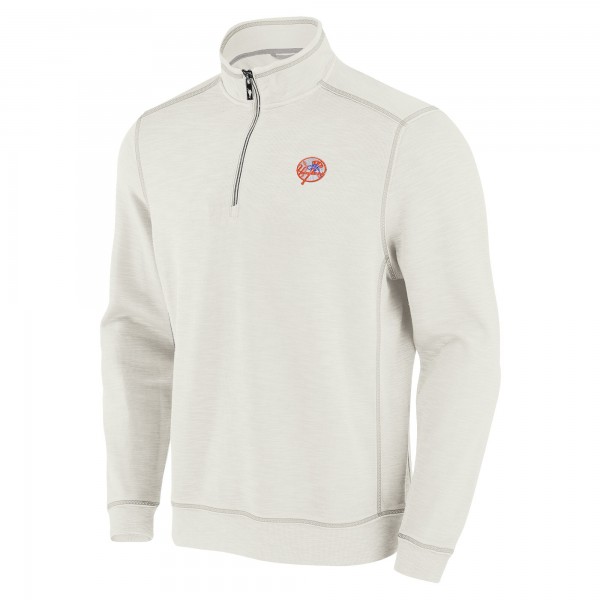 Кофта New York Yankees Tommy Bahama Cream Sport Tobago Bay Tri-Blend Half-Zip