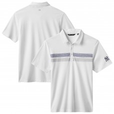 New York Yankees TravisMathew White Top Recruit Tri-Blend Polo