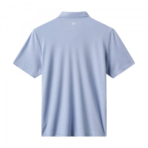 Los Angeles Dodgers TravisMathew Heather Blue Playoff Pitch Tri-Blend Polo