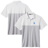 Los Angeles Dodgers TravisMathew White/Gray Home Run Leader Tri-Blend Polo
