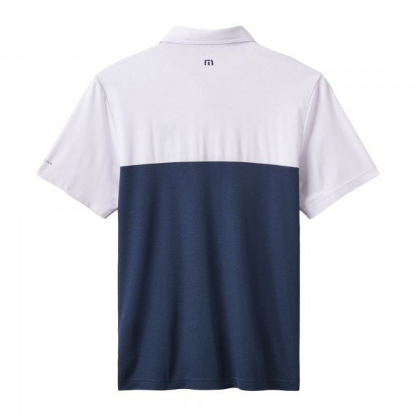 New York Yankees TravisMathew White/Navy Home Run Leader Tri-Blend Polo