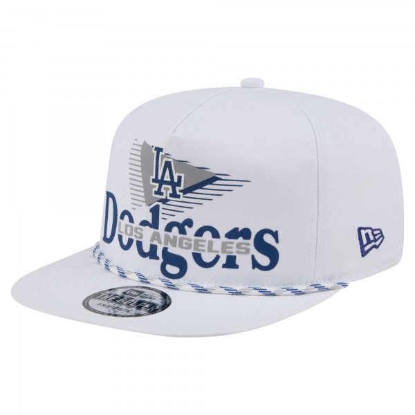 Los Angeles Dodgers New Era White Collide Golfer Snapback Hat