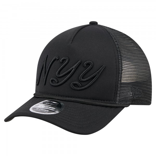 Бейсболка New York Yankees New Era Black City Initial 9FORTY A-Frame M-Crown