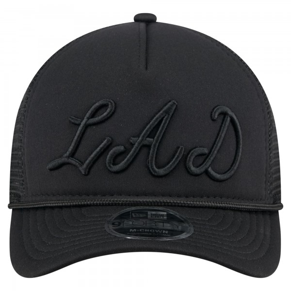 Бейсболка Los Angeles Dodgers New Era Black City Initial 9FORTY A-Frame M-Crown