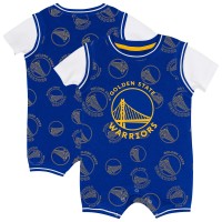 Малышам Golden State Warriors Outerstuff Royal Logo Mania Romper