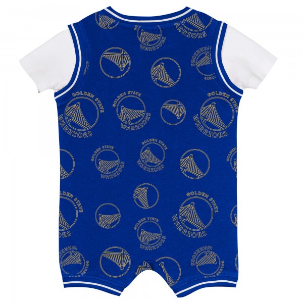 Малышам Golden State Warriors Outerstuff Royal Logo Mania Romper