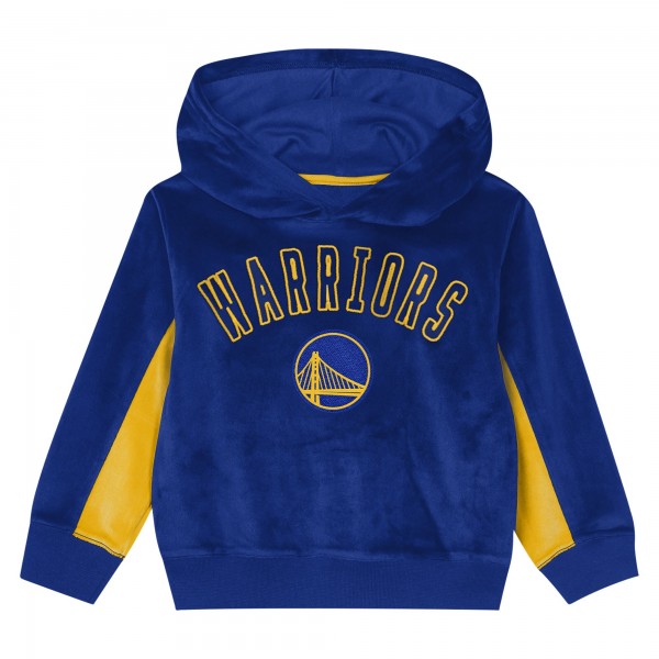 Preschool Golden State Warriors Outerstuff Royal Velour Hoodie
