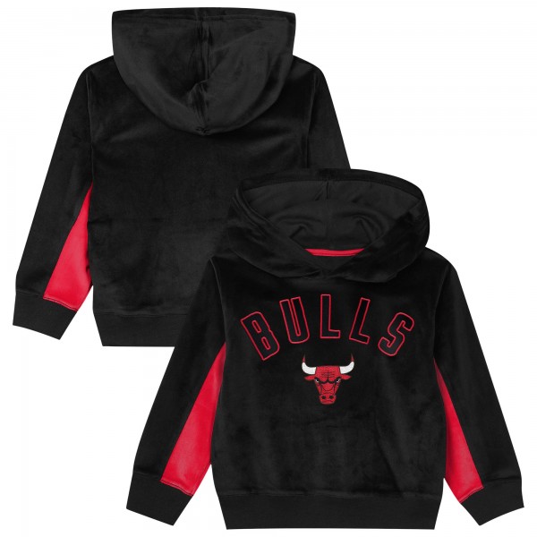 Дошкольнику Chicago Bulls Outerstuff Black Velour Hoodie
