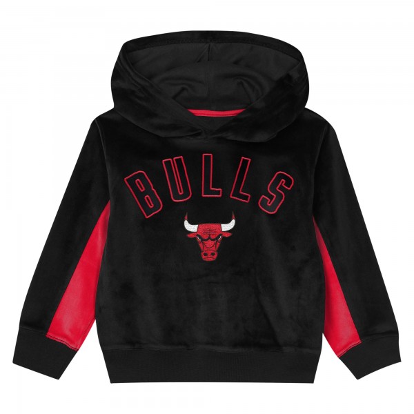 Дошкольнику Chicago Bulls Outerstuff Black Velour Hoodie