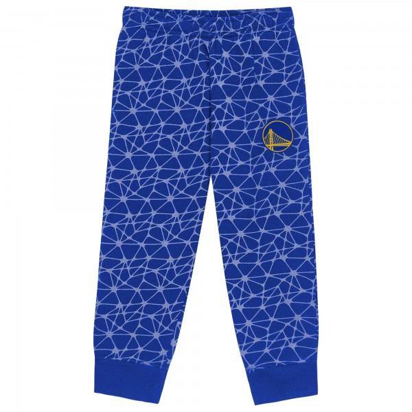 Toddler Golden State Warriors Outerstuff Royal Nothing But Net Fleece Sweatshirt & Pants Set