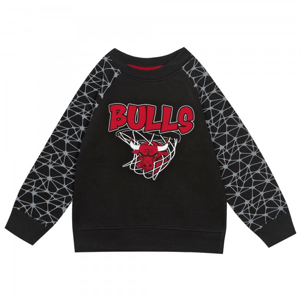 Toddler Chicago Bulls Outerstuff Black Nothing But Net Fleece Sweatshirt & Pants Set