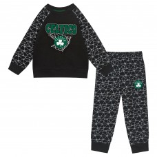 Toddler Boston Celtics Outerstuff Black Nothing But Net Fleece Sweatshirt & Pants Set